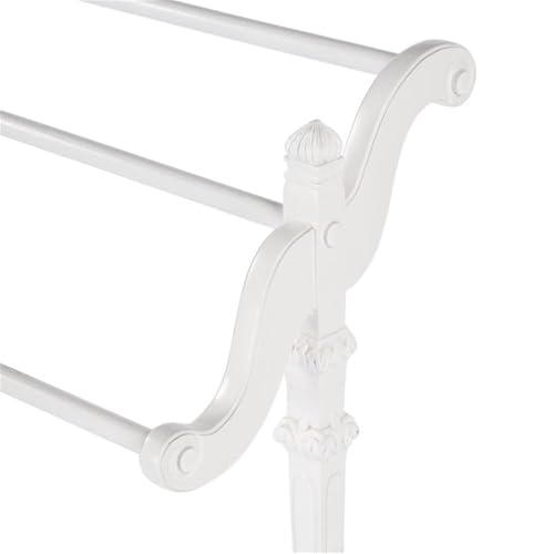 Solid Wood Blanket Stand - 3-Tier Cottage White Towel Rack