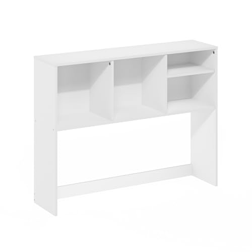 4-Shelf Desktop Hutch and Desk Organizer for Office Storage, White