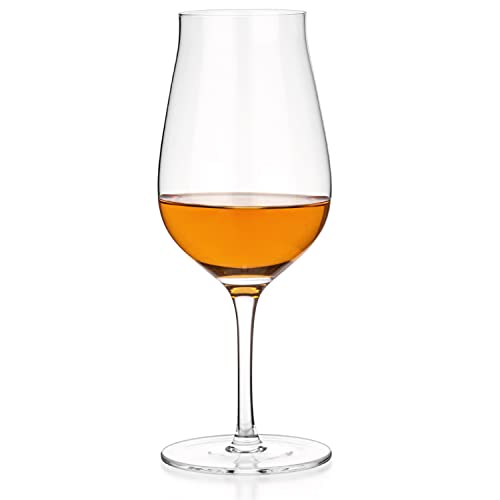 LUXBE Set of 4 Crystal Brandy & Cognac Glasses 10oz Tulip Snifter Handcrafted Lead-Free Spirits Drinkware