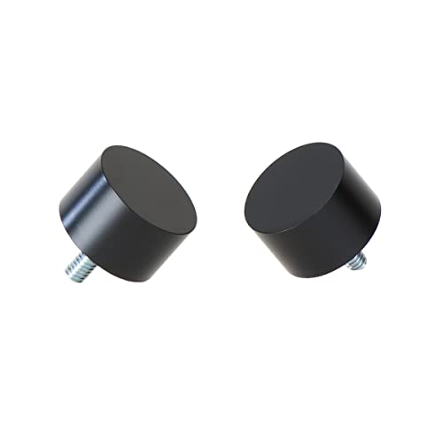 Black Curtain Rod Finials, Pair of End Caps for 7/8 and 1 Inch Rods