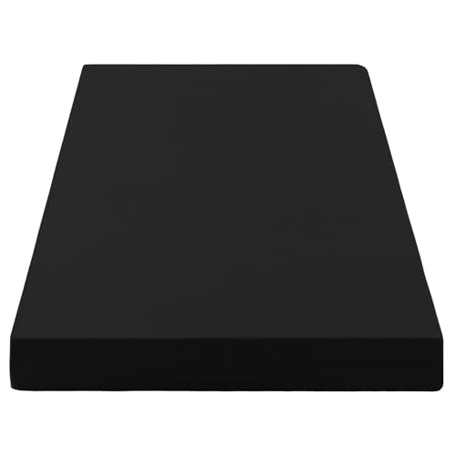 Extra Thick Full Futon Mattress Cover with Zipper - Machine Washable, Black