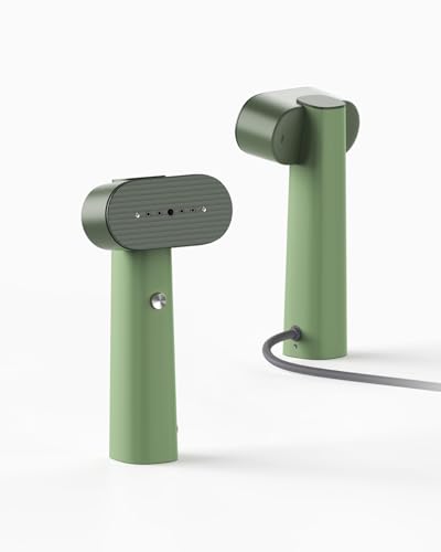 Portable Handheld Garment Steamer - Lightweight Travel Wrinkle Remover, Green
