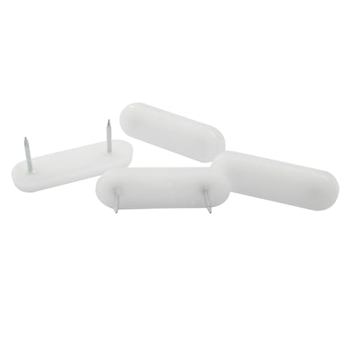 Bed Skirt Pins - 20 Pcs White Plastic Head Pins for Slipcovers
