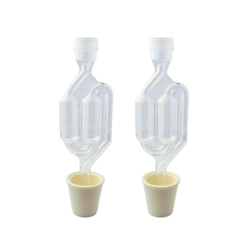 Twin Bubble Airlock and Carboy Bung 2-Pack for Fermentation