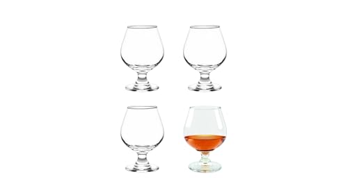 Cristar 12oz Brandy & Craft Beer Glasses Set of 4, Lead-Free Tulip Glasses, Dishwasher Safe, Colombia Made