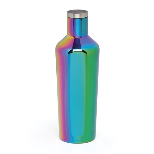 25 Oz Rainbow Stainless Steel Wine Growler - Insulated Beverage Carrier