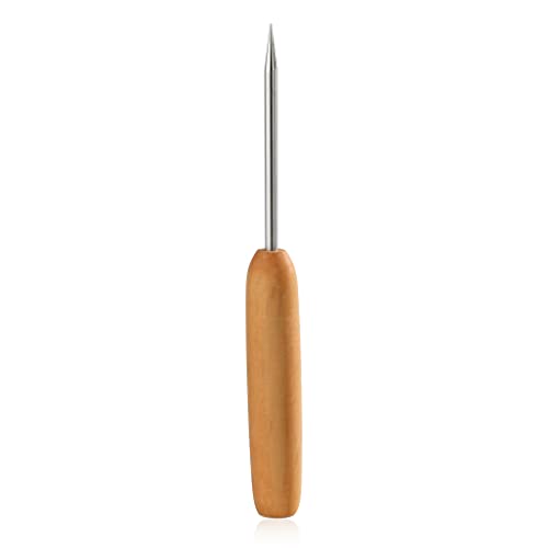 Carbon Steel Ice Pick with Hardwood Handle - 7.5 Inch Bar & Kitchen Ice Breaker