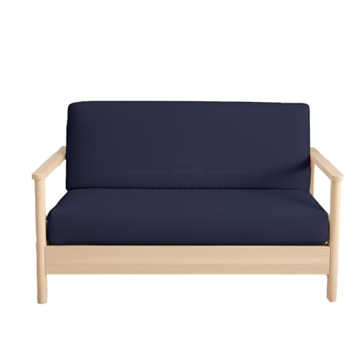 Full Size Futon Cover - 100% Egyptian Cotton, Navy Blue Slipcover