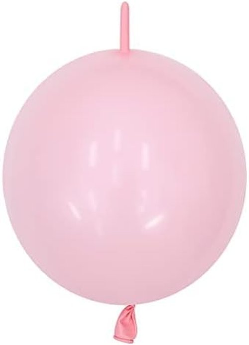 IN-JOOYAA 6-Inch Baby Pink Latex Quick Link Balloons - 100 Pcs for Party Decorations