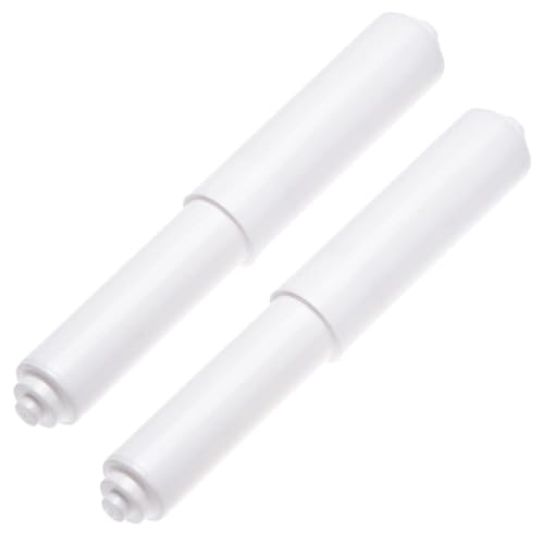 Universal Toilet Paper Holder Roller Replacement - 2 Pack, White Plastic