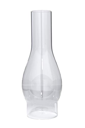 Clear Glass Oil Lamp Chimney - 3 x 10 Inch Borosilicate Replacement
