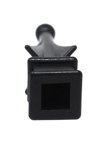1/2-Inch Four-Sided Spire Fence Topper - Black Plastic Finial (5 Pack)