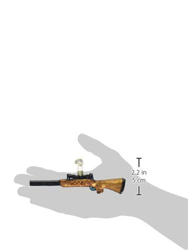 Handcrafted Glass Rifle Christmas Tree Ornament, Western Holiday Decor