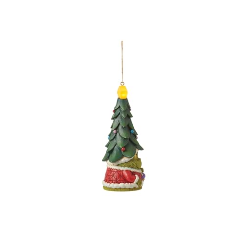 Jim Shore Dr. Seuss Grinch Christmas Ornament with LED Lights, Handcrafted Resin Figurine