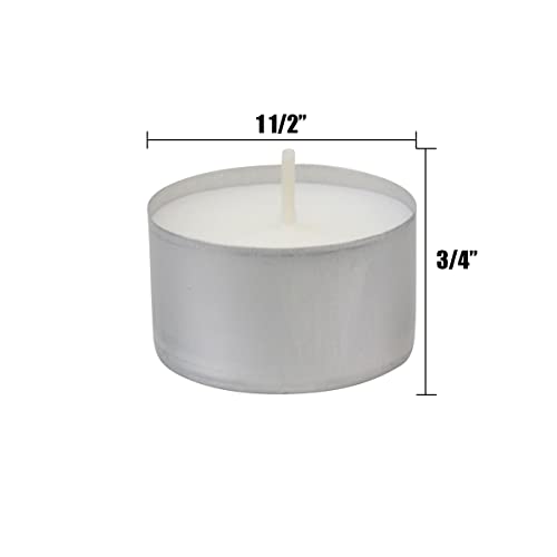 Unscented White Tealight Candles - 6-7 Hour Burn Time, Smokeless (50 Count)