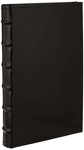 Bonded Leather Photo Album - Holds 300 4x6 Photos, Black Bookbound