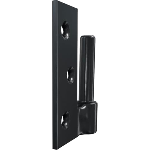 304 Stainless Steel Jamb Pintel 1/2-Inch Offset, Black Powder Coated (Pair)