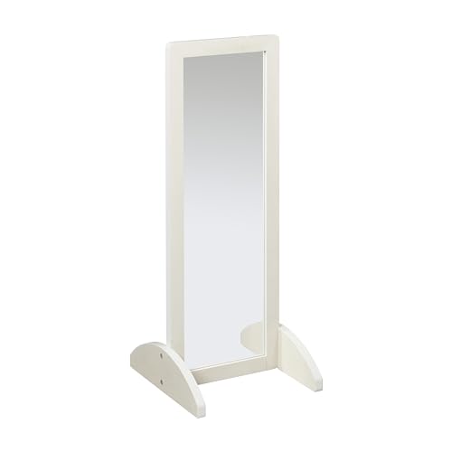 Toddler Wooden Bi-Directional Floor Mirror - Shatter-Resistant Montessori Mirror