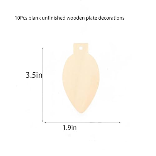 skrnrhrery Wooden Christmas Bell Ornament - 10 Pcs Blank Wood Ornaments for Painting and DIY Decoration (Variation: Wooden Christmas bell ornament)