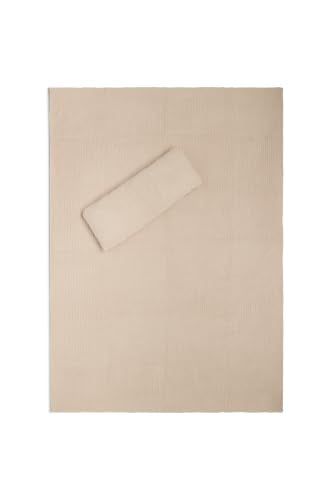 CozyChic Rib Twin XL Blanket & Lumbar Pillow Set - Stone