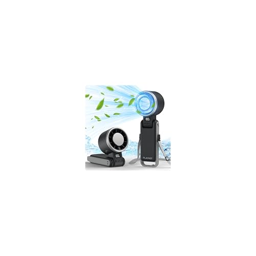 PlayHot Portable Handheld Cooling Fan, 10m/s 5-Speed USB-C Rechargeable Turbo Fan