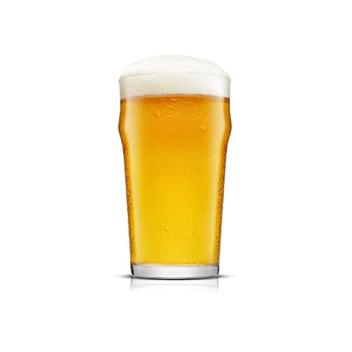 19oz Beer Pint Glasses - Set of 4 Heavy-Duty Pub Style Drinking Glasses