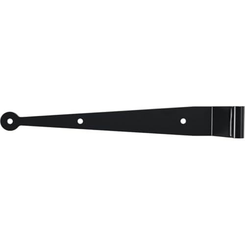 12-Inch Offset Strap Hinge and Pintel Kit, 304 Stainless Steel, Black