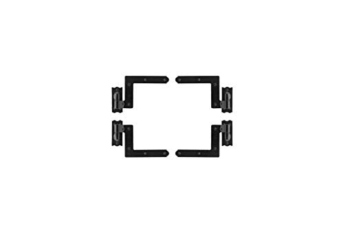 Black Iron Exterior Shutter Hinge Set for Wood or Vinyl Siding
