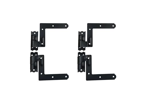 Steel Blind Shutter Hinges, 2-1/8" Offset, Matte Black, 4 Pack
