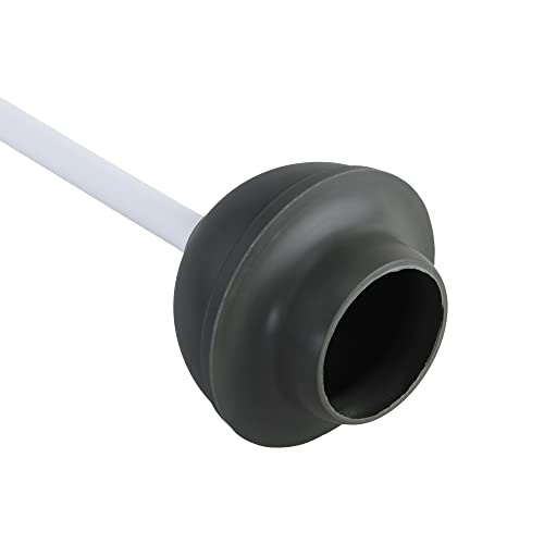Clorox Heavy-Duty Toilet Plunger with Hideaway Holder Caddy, White