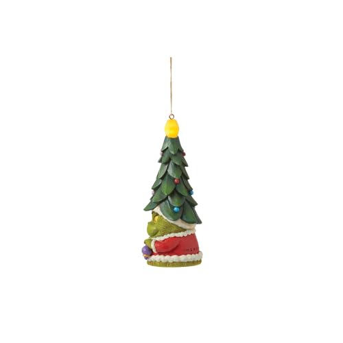 Christmas Hanging Ornament with LED Lights - Grinch & Santa Figurine, 5.31 Inch