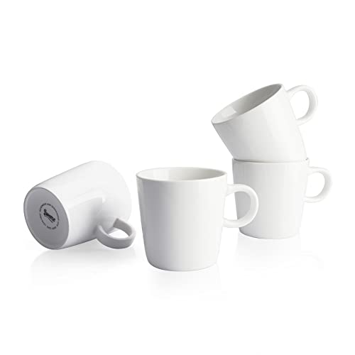 Sweese 5oz Porcelain Espresso Cups Set of 4 White - Demitasse Coffee Mugs