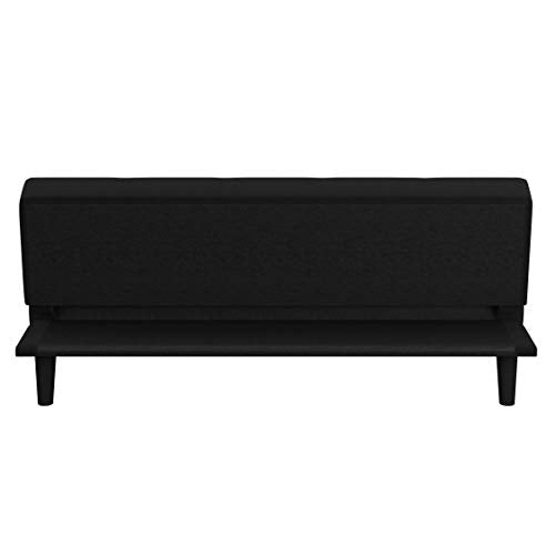 Serta Twin Sofa Bed Futon in Black - Space-Saving Convertible Couch