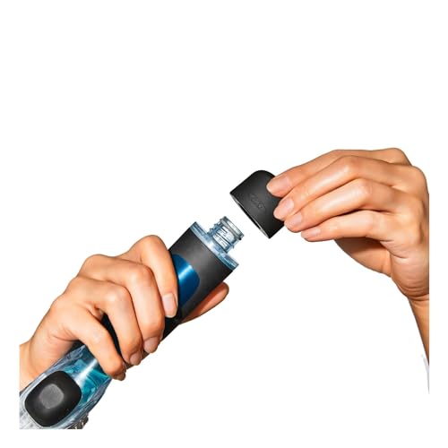 Refillable Soap Dispensing Dish Brush with Scraper & Non-Slip Handle