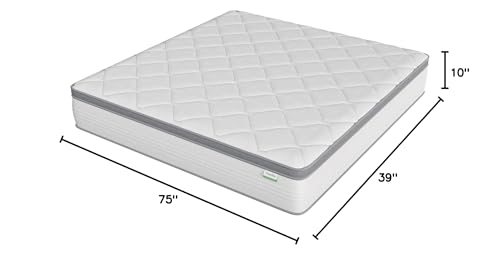 10-Inch Twin Hybrid Mattress, Pocket Innerspring with Pressure Relief