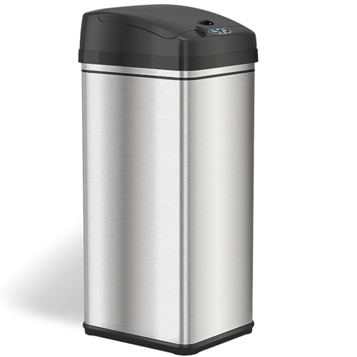 13 Gallon Sensor Trash Can with Pet Lock and Odor Filter