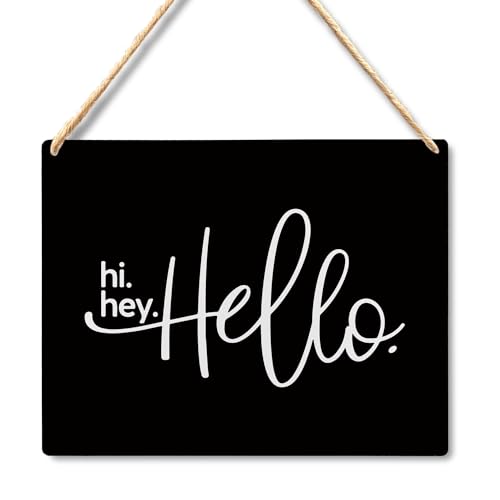 Rustic Wooden Welcome Sign for Front Door - 10x8 Inch Hanging Wall Decor