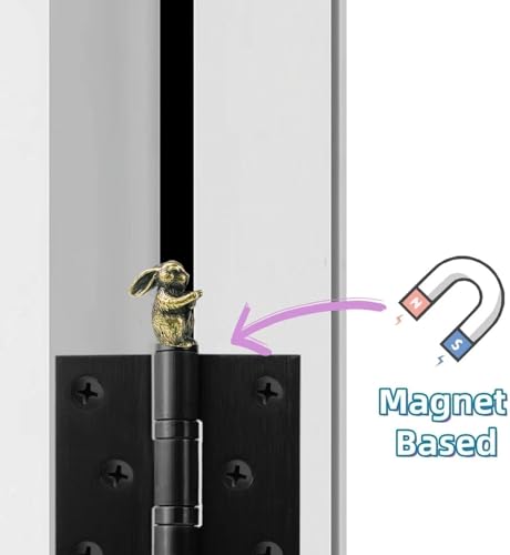 Magnetic Brass Decorative Hinge Toppers - Sparrow, Rabbit & Deer Set