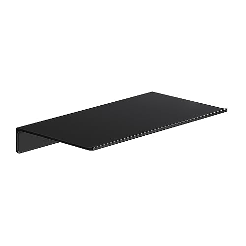 8-Inch Small Floating Wall Shelf, Matte Black Metal Storage Display Ledge