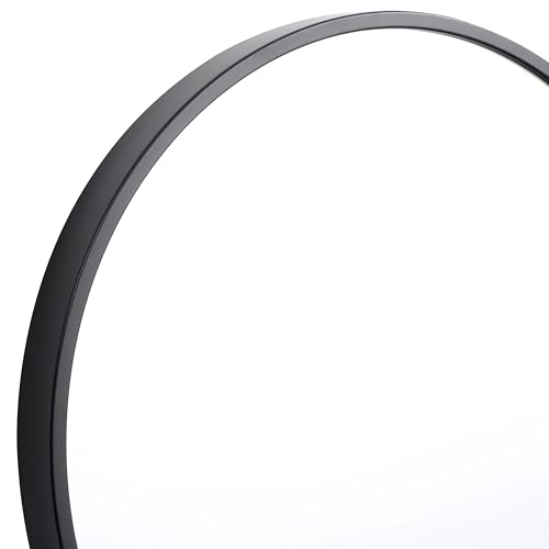 3-Piece 10-Inch Round Wall Mirror Set, Black Minimalist Circle Mirrors