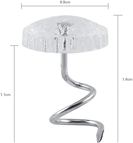 50 Pcs Upholstery Twist Pins with Clear Heads for Fabrics and Drapery