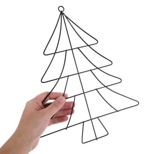 Christmas Tree Wreath Frame, 13-inch Metal Wire Garland Form for DIY Decor