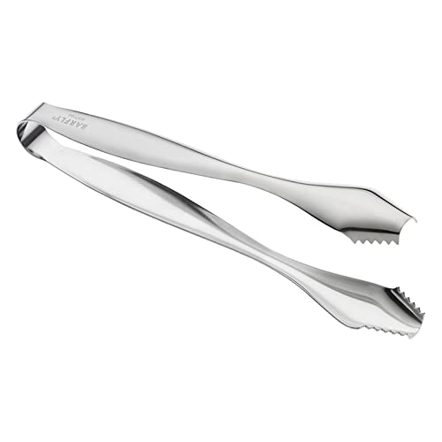 Barfly Ice Tong 7.1 Inch Stainless Steel Barware Tongs - Ergonomic Ice Handling Tool