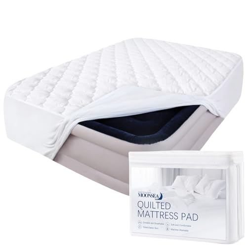 Moonsea Queen Mattress Pad - Extra Thick Quilted Topper (23" Deep Pocket)