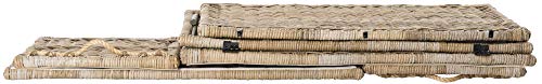 46-Inch Hand-Woven Wicker Storage Trunk, Collapsible Fold-Flat Design