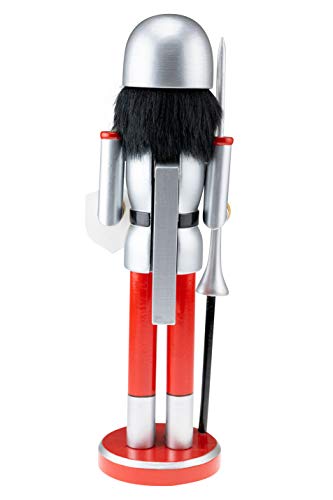 Clever Creations Knight 14-Inch Traditional Wooden Nutcracker Christmas Decor