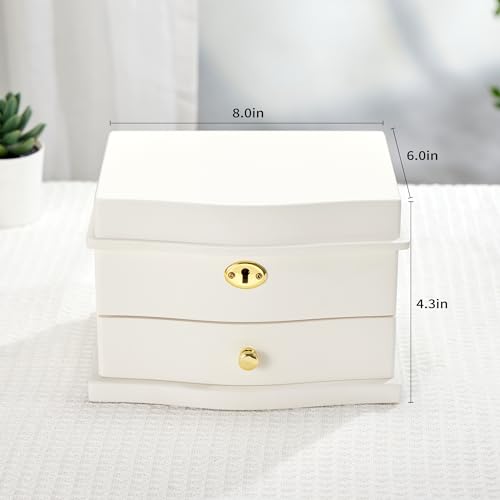 Ballerina Musical Jewelry Box with Mirror - Kids Keepsake Storage Chest