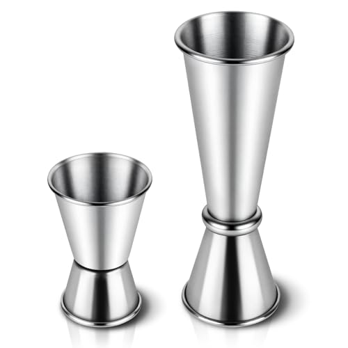 Ninsula 2-Pack Cocktail Jiggers Set — Premium 304 Stainless Steel Bar Tools for Professional Mixology