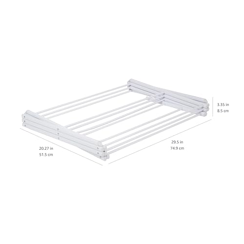 Amazon Basics Foldable Portable Clothes Drying Rack, White
