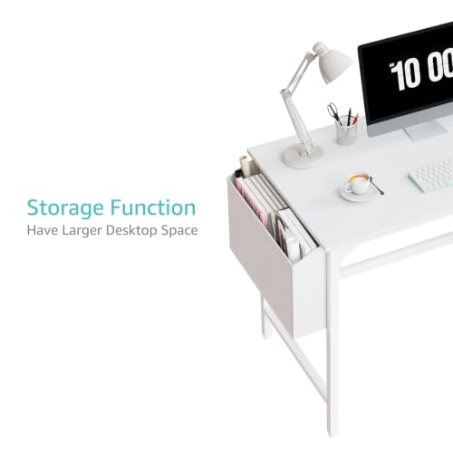 40-Inch Small Computer Desk with Drawers & Shelf - Home Office Writing Table